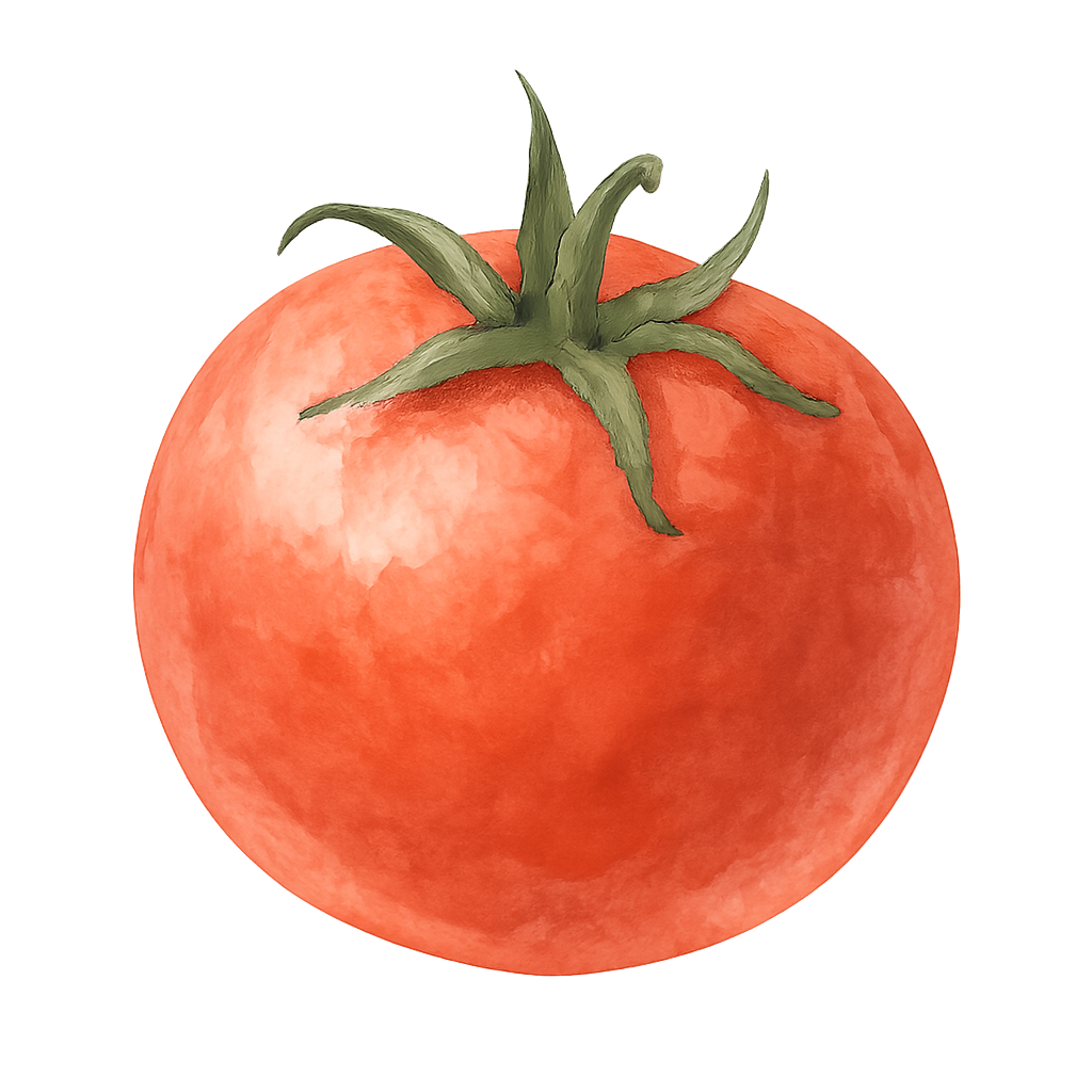 Tomate ilustrado de La Huerta de Yllan